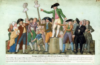 The Beginning of the French Revolution, 12 July 1789, Paris by Lesueur Brothers